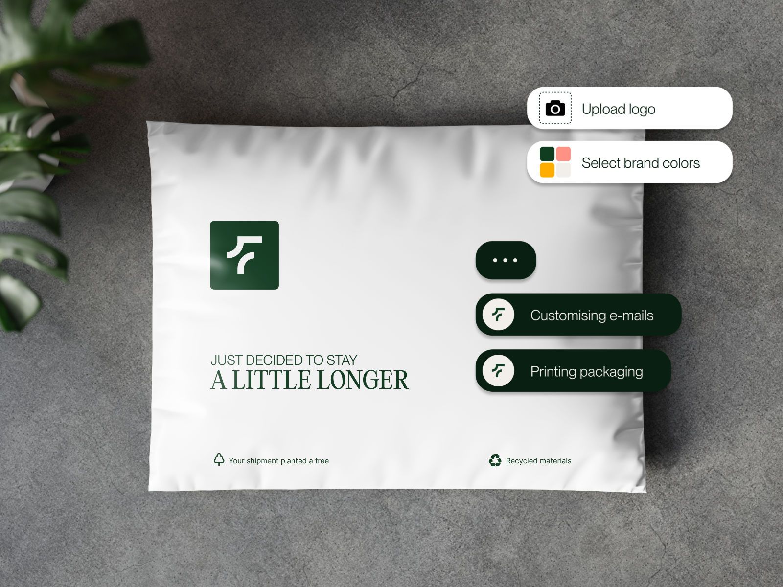Faundit's branded, sustainable return packaging in action.