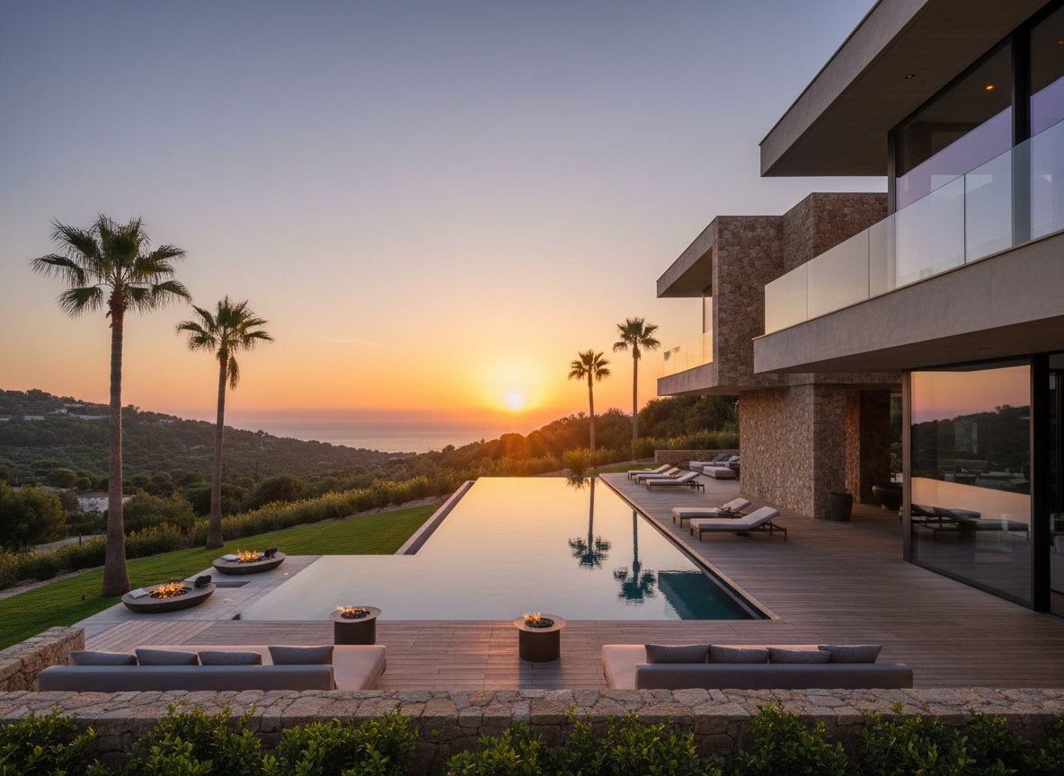 Villa Contemporânea com Piscina Infinita