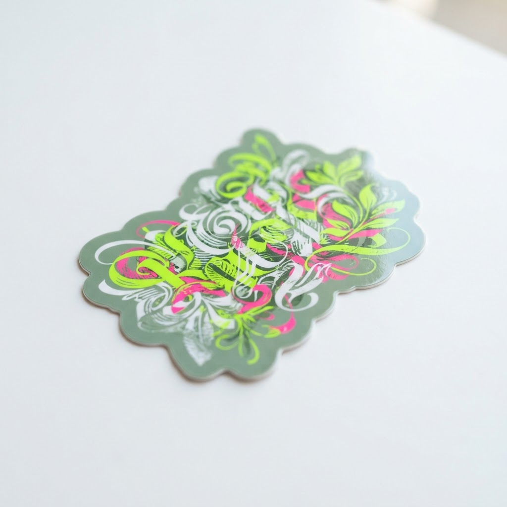 Divine Inspiration Typographic Art — Glossy Sticker
