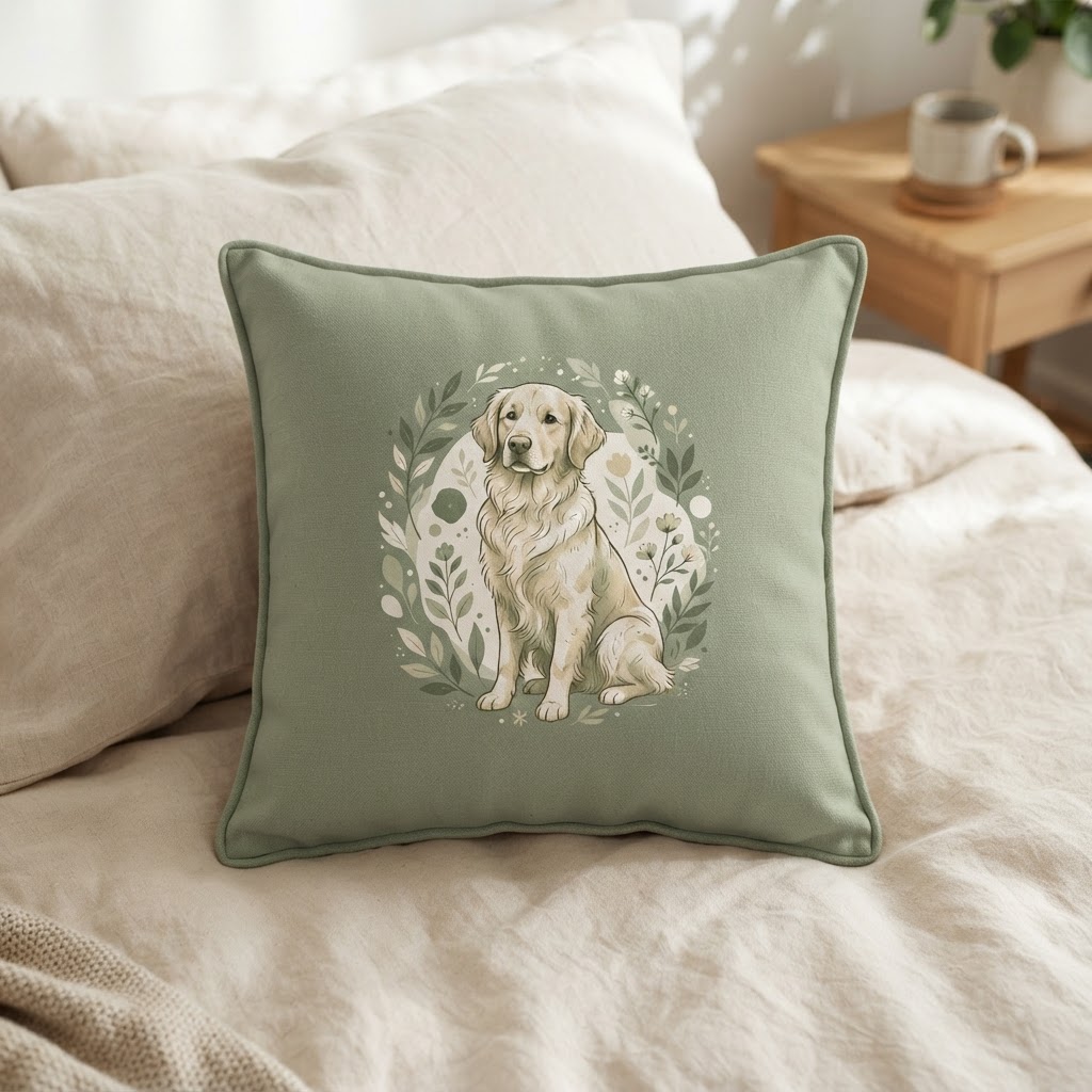 Custom Pet Portrait Throw Pillow