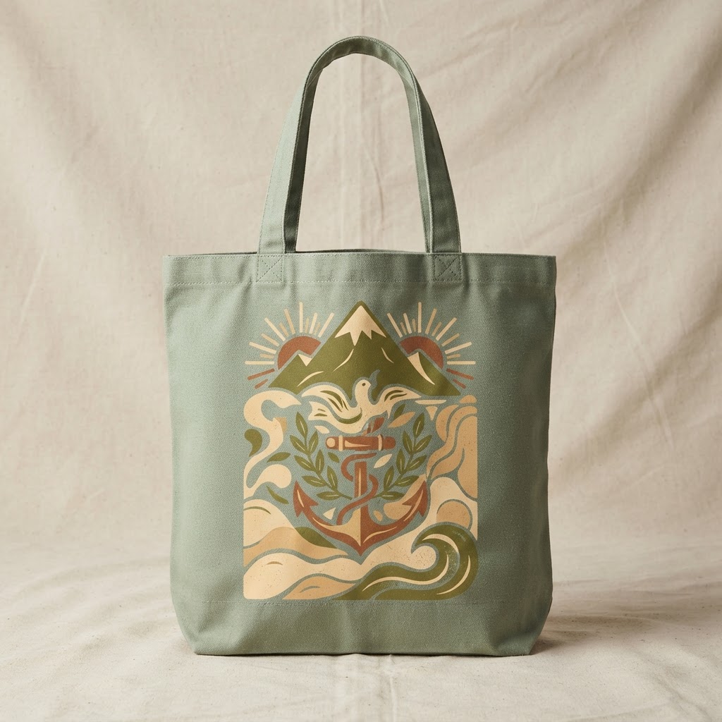 Faith Over Fear Typography — Tote Bag