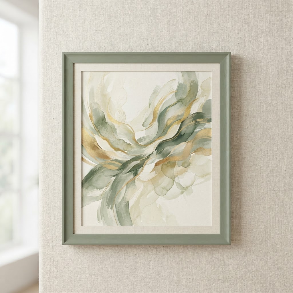 Abstract Neutral Flow — Canvas Wall Art