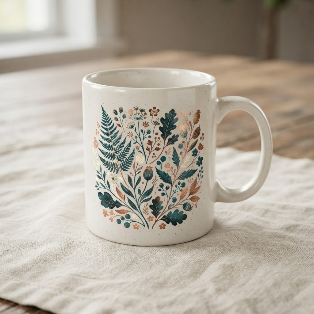 Botanical Keepsake Ceramic Mug — Drinkware