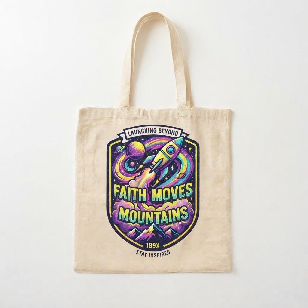 Cosmic Faith Explorer — Canvas Tote Bag