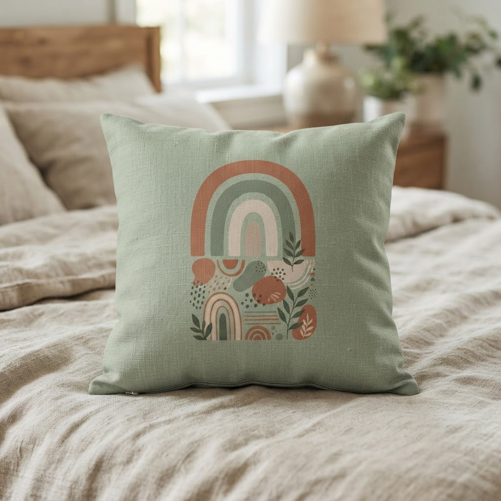 Abstract Boho Archway — Decorative Throw Pillow