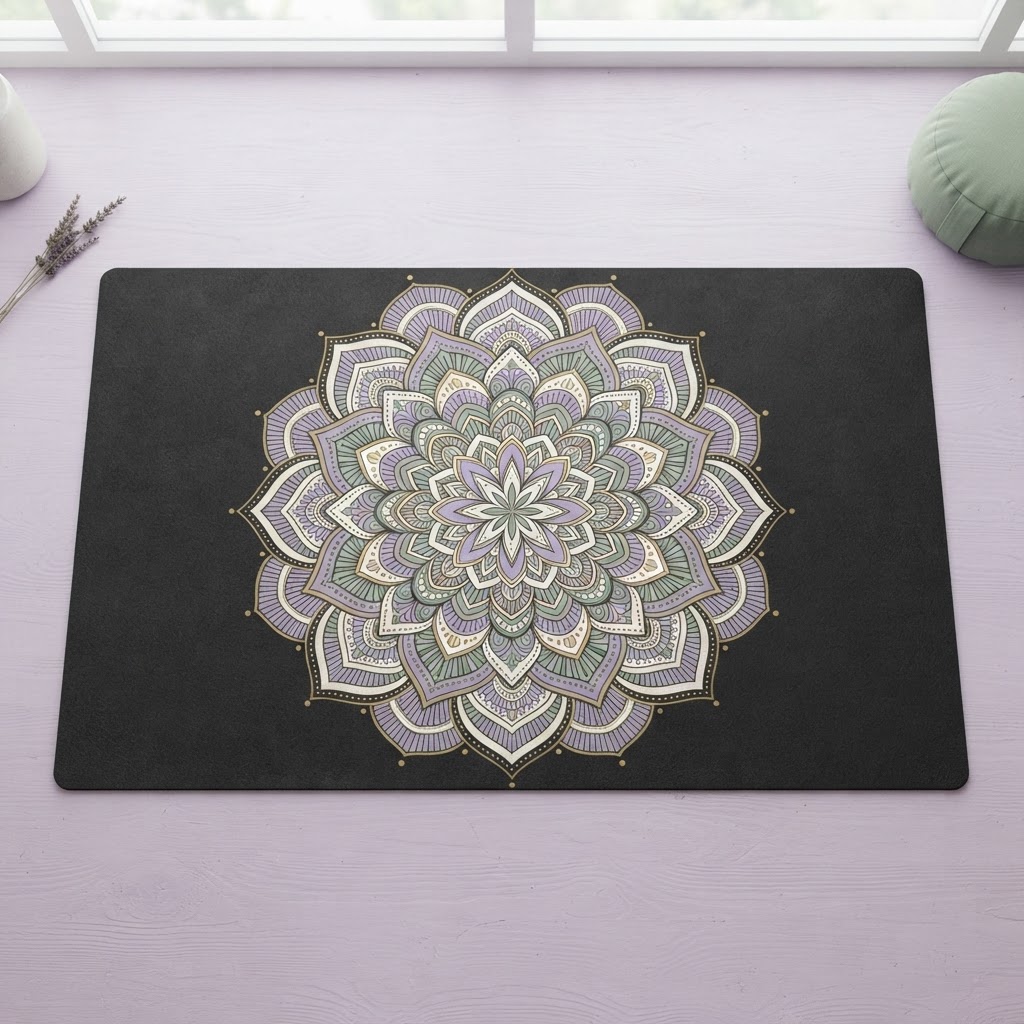 Mandala Teal & Gold Yoga Mat