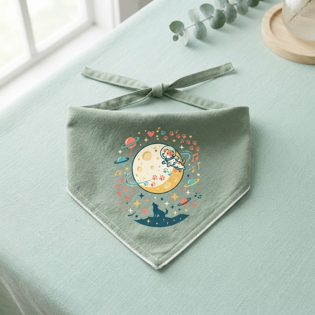 The Bark Side of the Moon — Cotton Pet Bandana