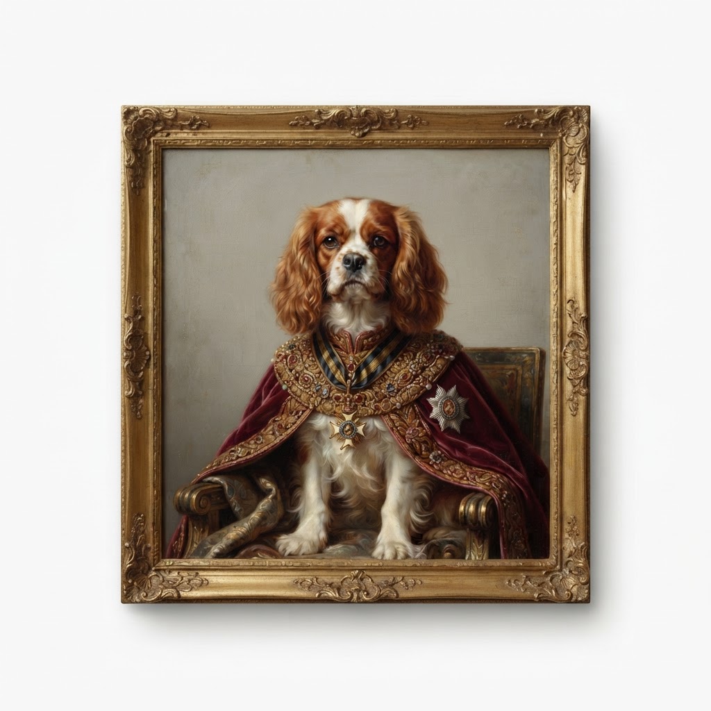 Royal Pet Portrait — Custom Canvas Wall Art