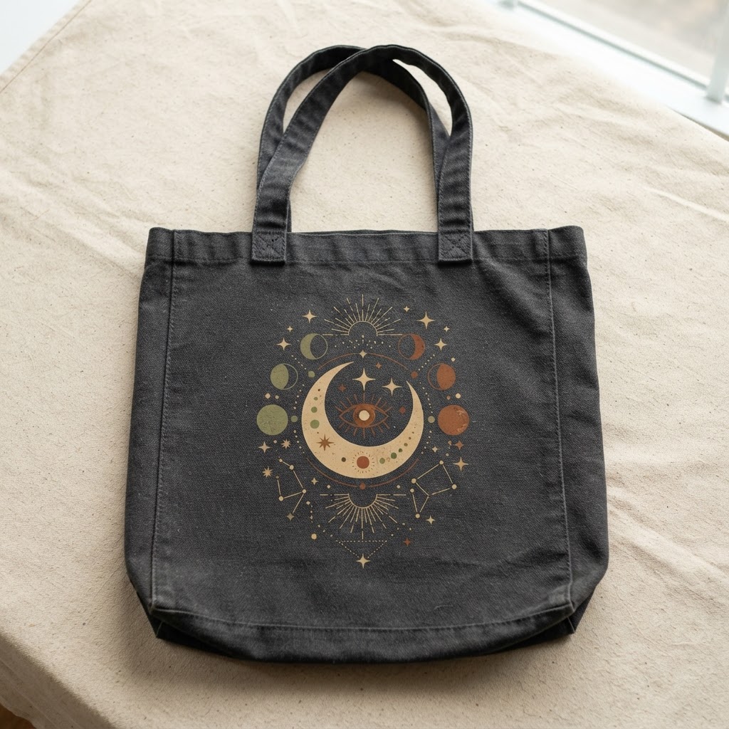 Minimalist Cosmic Soul Tote — Canvas Tote Bag