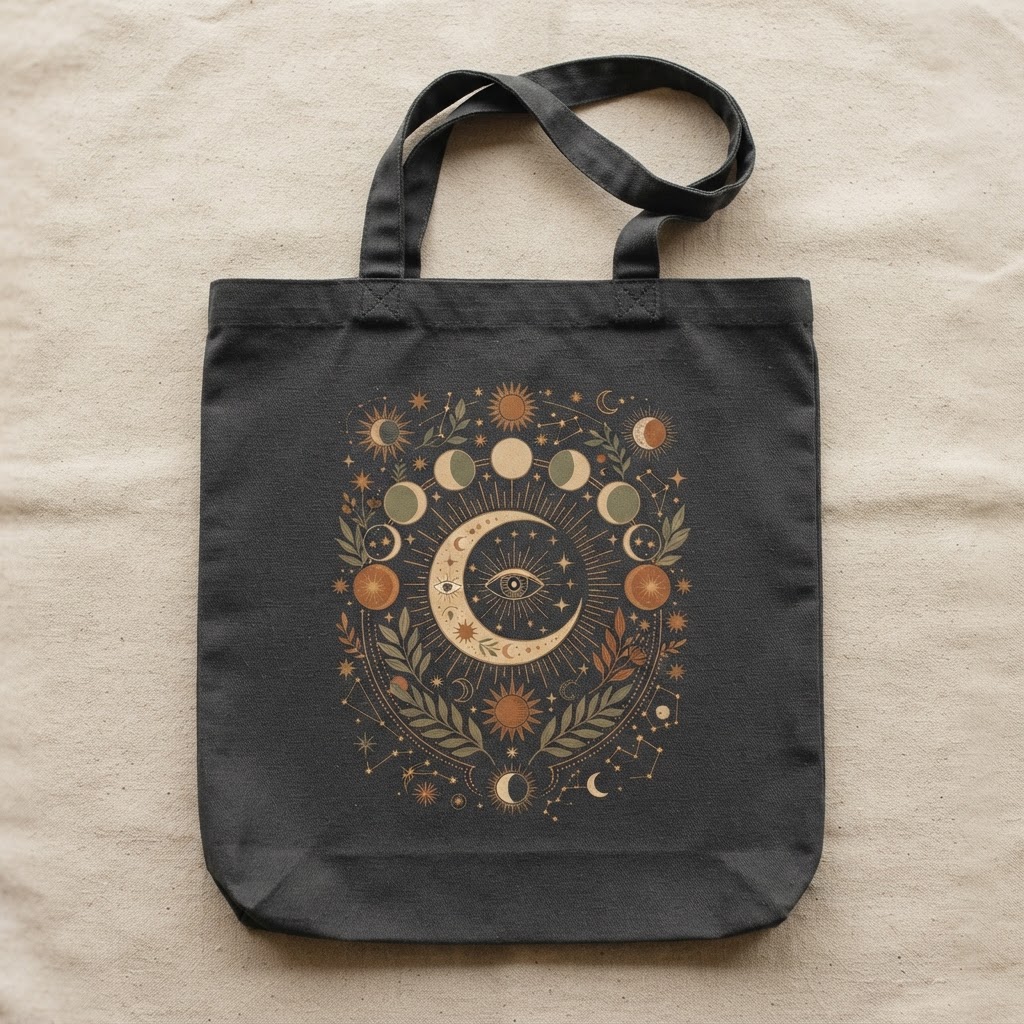 Celestial Faith Graphic Tote Bag — Bags