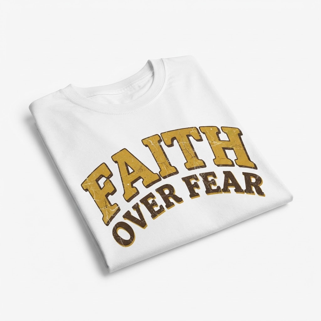 Faith Over Fear Typography Emblem — Unisex Crewneck Sweatshirt