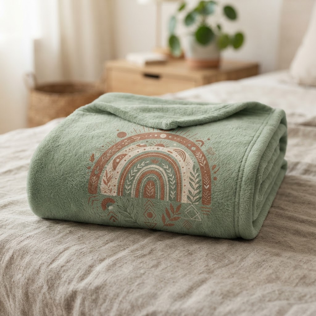 Boho Rainbow Serenity — Throw Blanket