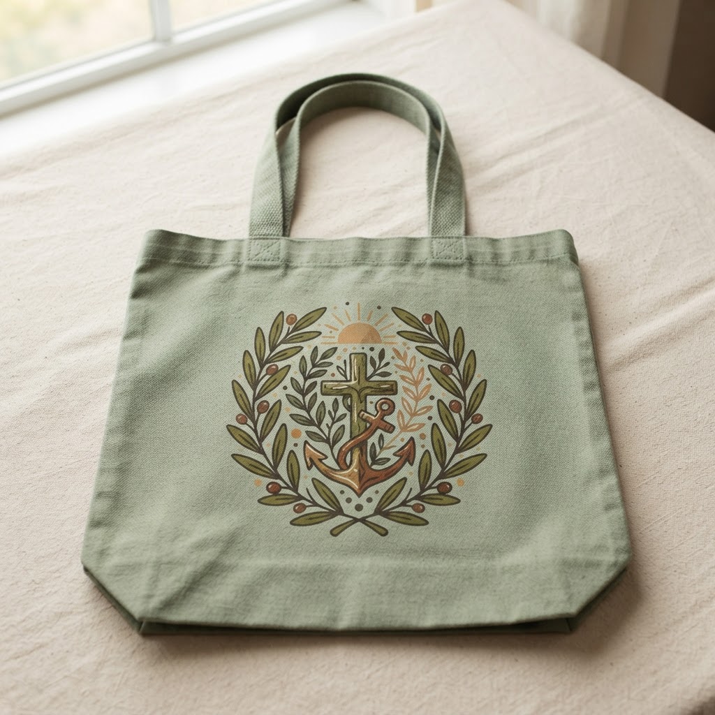 Faith Over Fear Typography — Canvas Tote Bag