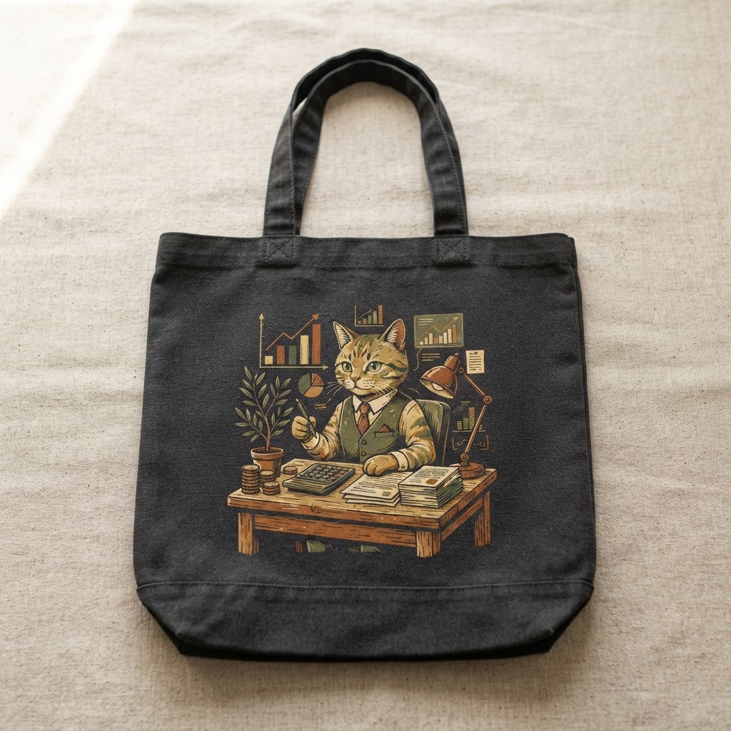 Financial Advisor Cat — Cotton Tote Bag