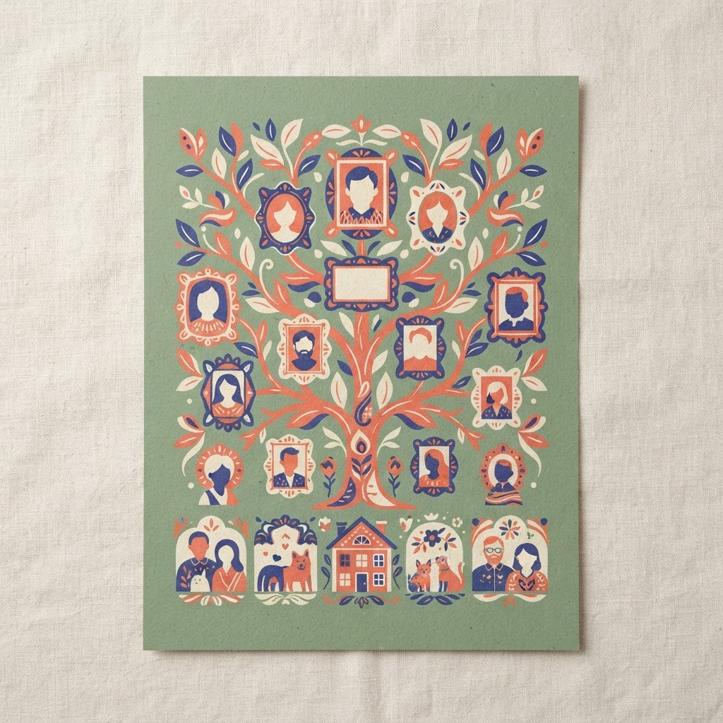 Family Tree Portrait — Gallery Poster