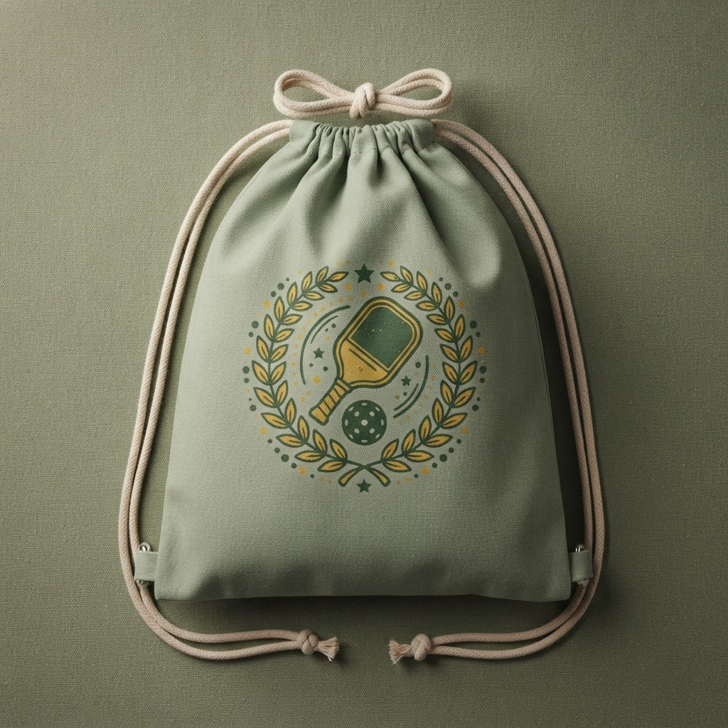 Pickleball Club Logo — Drawstring Bag