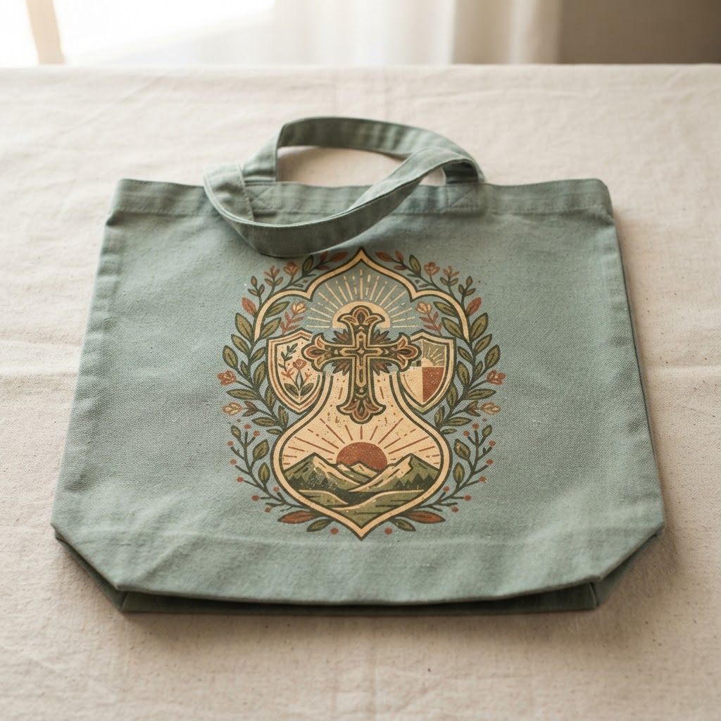 Faith Over Fear Bold Typography — Cotton Tote Bag