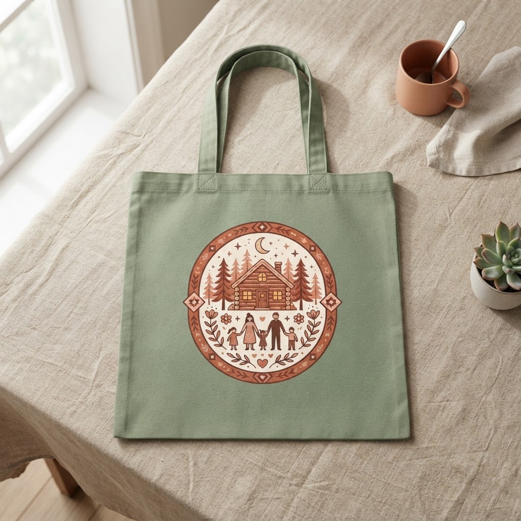 Home Base Badge — Canvas Tote