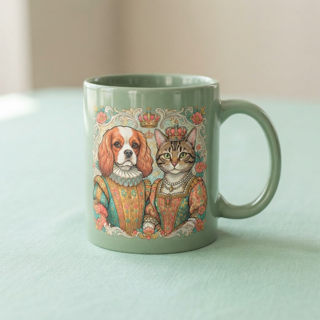 Royal Pet Portrait — Ceramic Mug