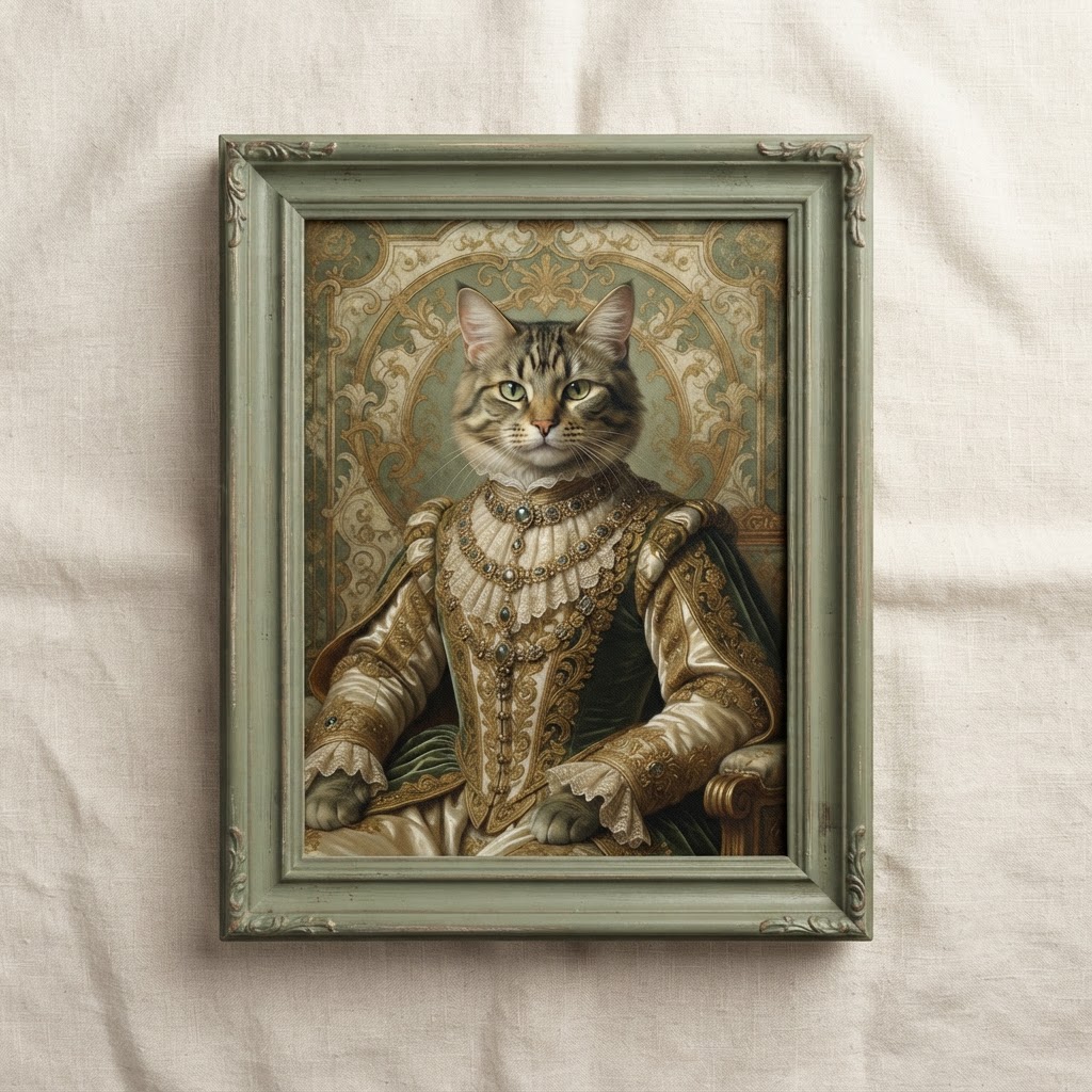 Royal Pet Portrait Personalized Canvas — Wall Art