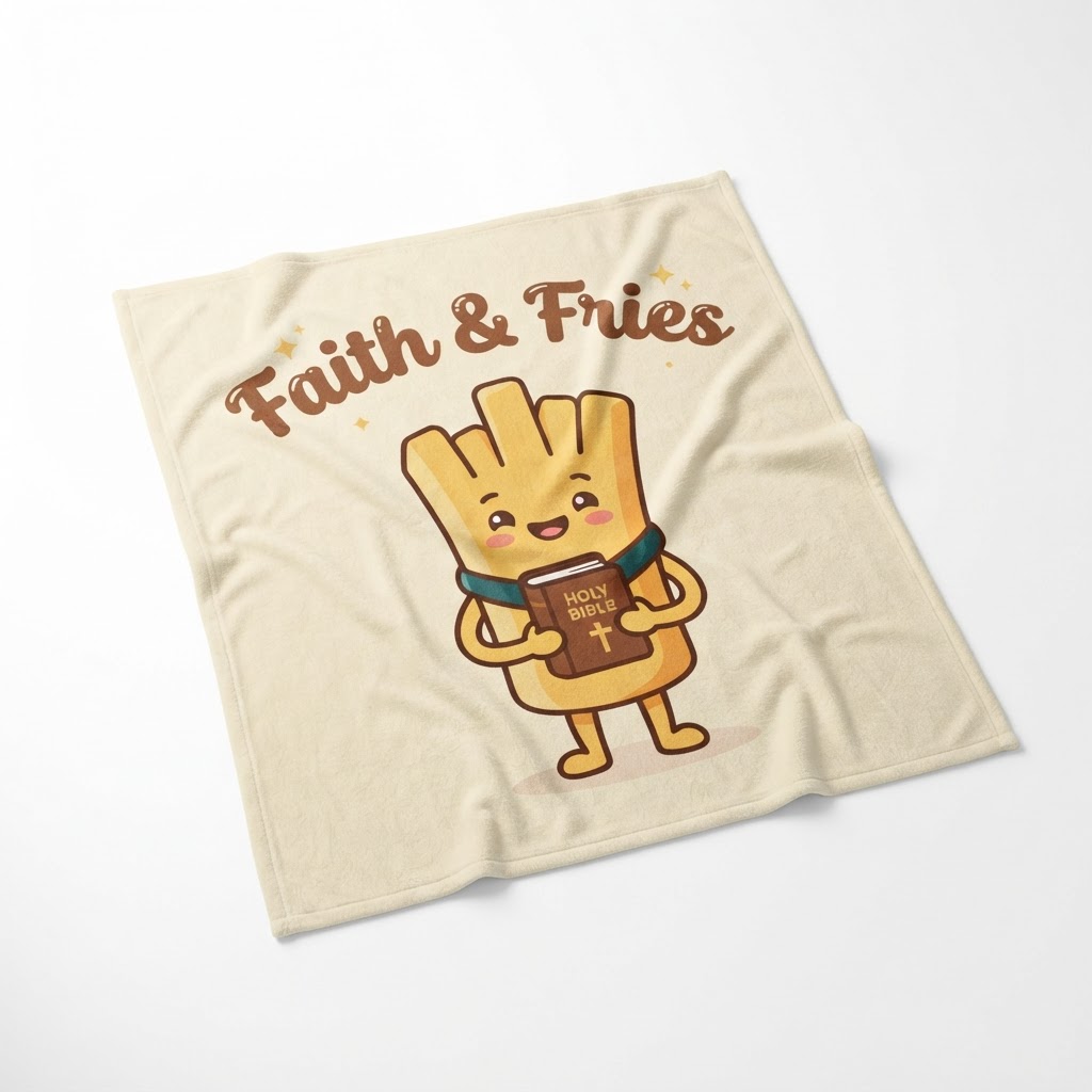 Faith and Fries Throw Pillow — Home-Textiles