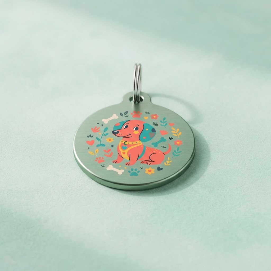 Dachshund Mom Personalized Pet ID Tag