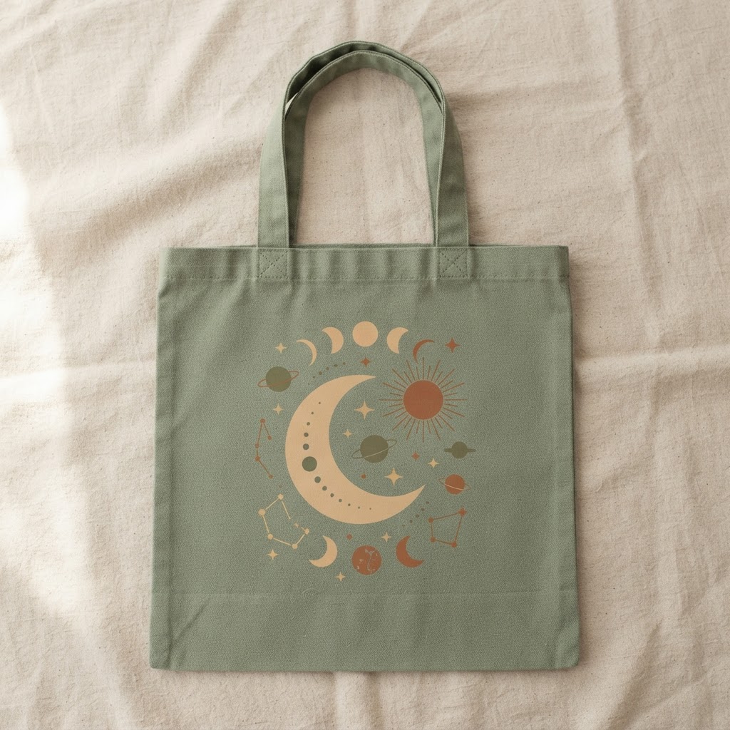 Minimalist Cosmic Soul Tote — Canvas Tote Bag