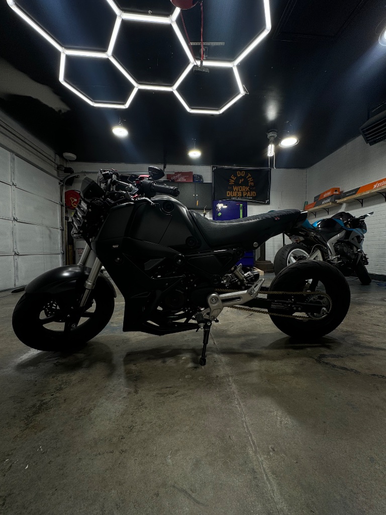 Matte Black Motorcycle