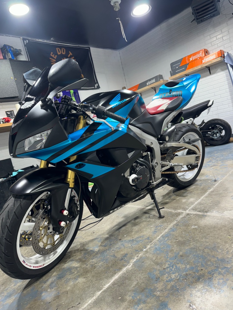 Cyan & Black Sportbike