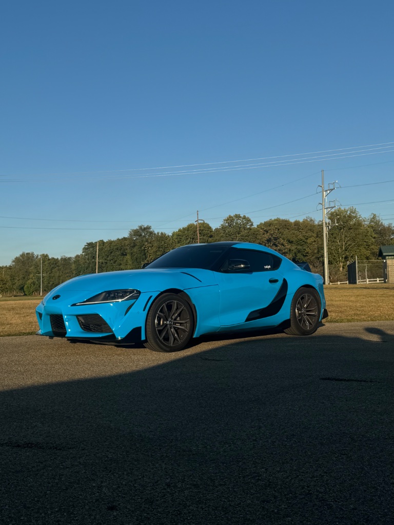 Cyan Blue Toyota Supra