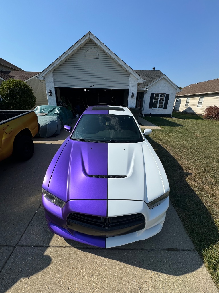 Two-Tone Purple & White Charger