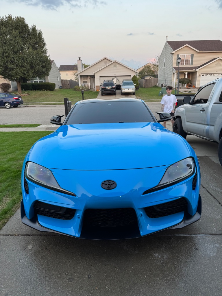 Blue Toyota Supra Front