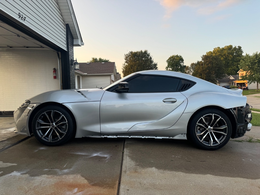 Silver Toyota Supra