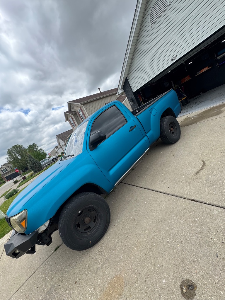 Matte Blue Pickup Truck