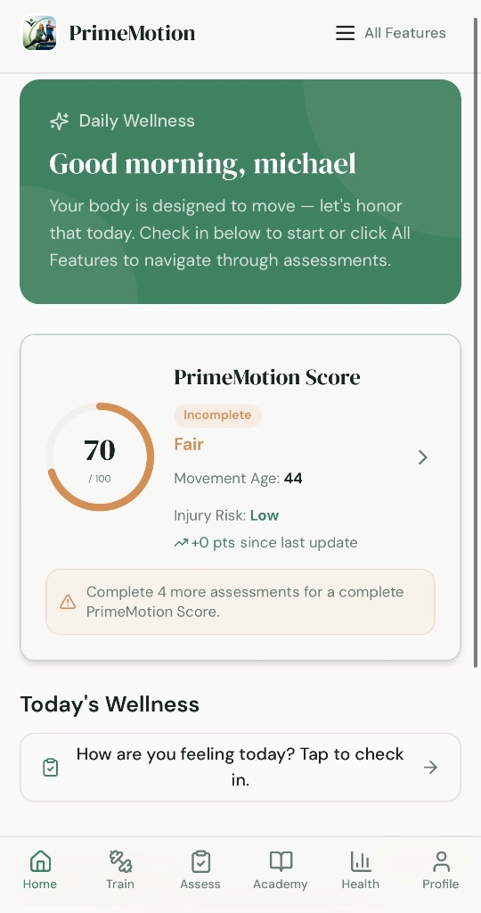 PrimeMotion dashboard