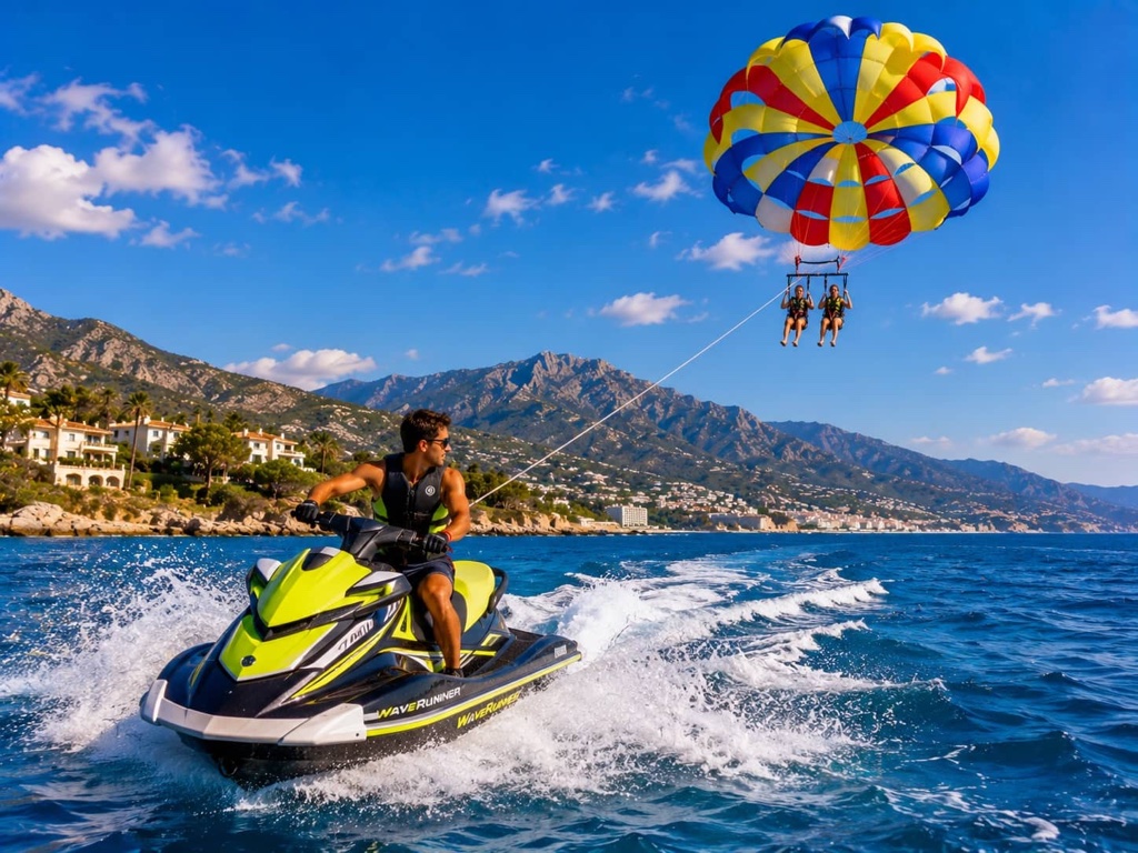 Jet ski and parasailing
