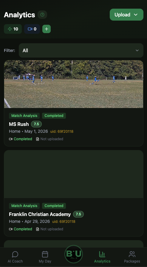 BuildUp Player App — Personal Football Data for Every Player