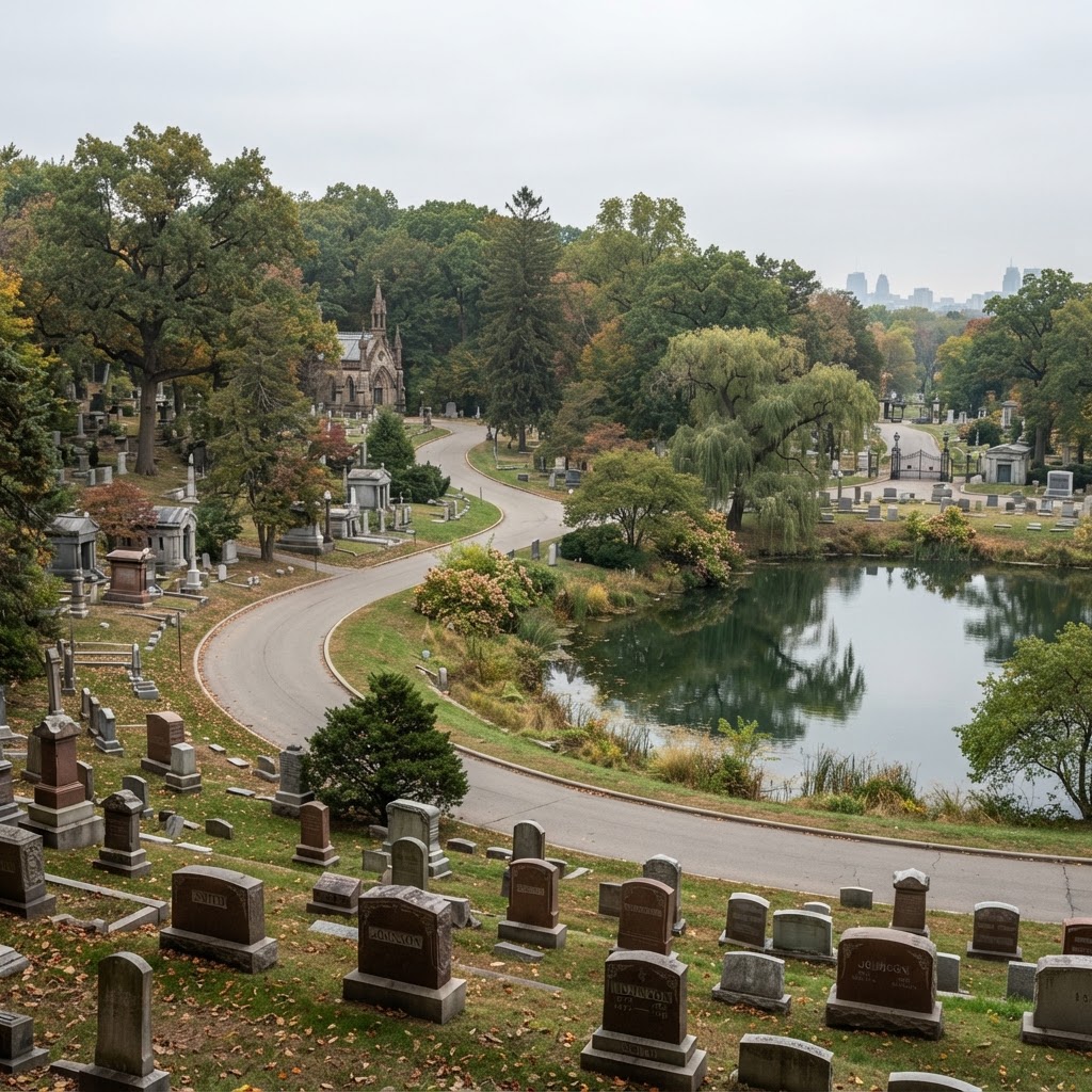 Cemetery plot for sale at Woodmere Cemetery, Detroit, Michigan