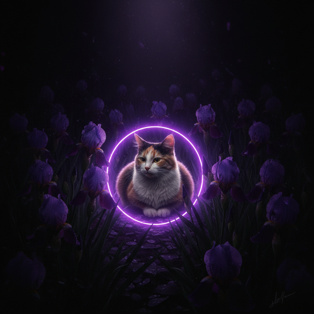 Luma the garden cat