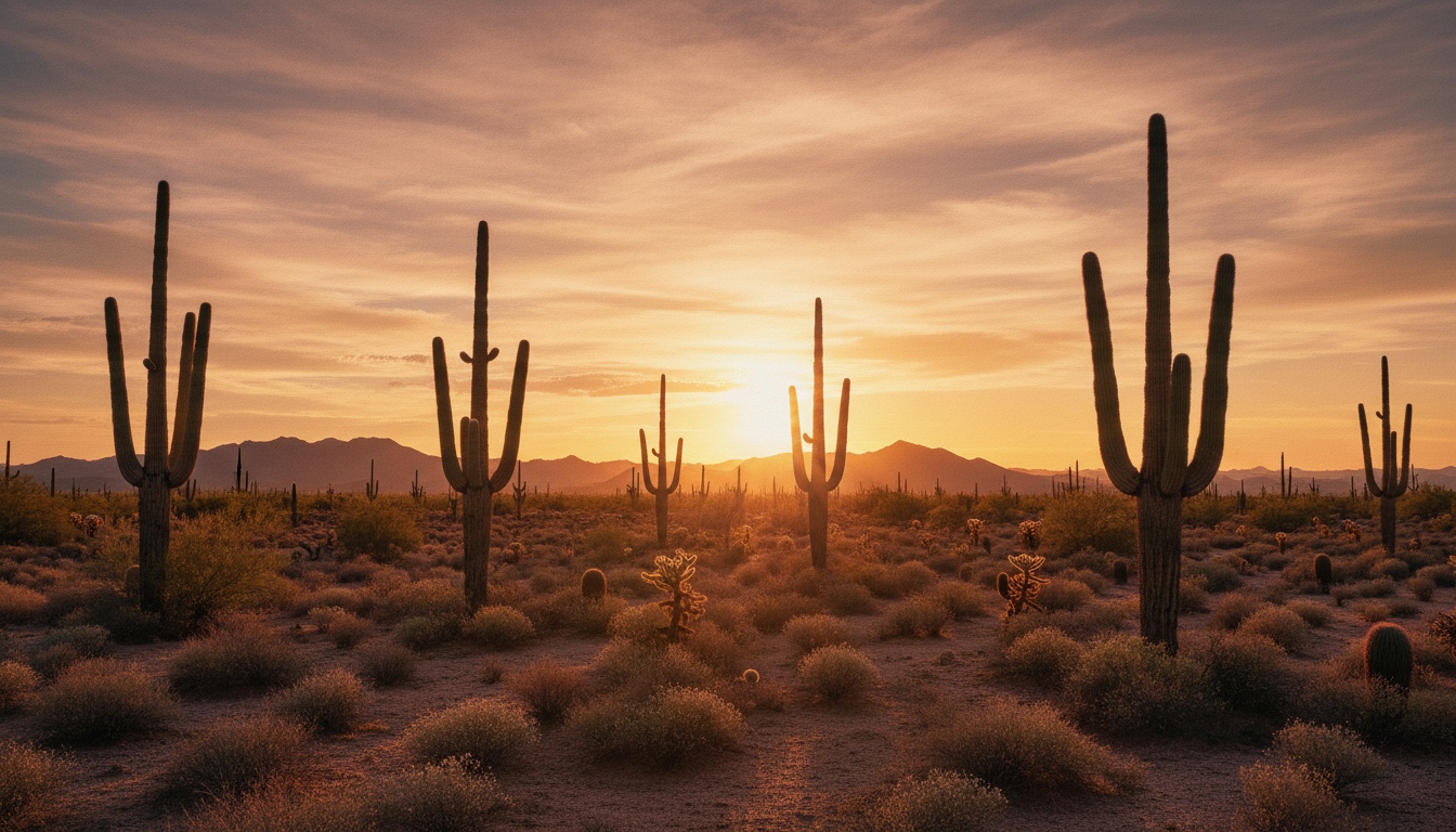 Arizona desert sunset