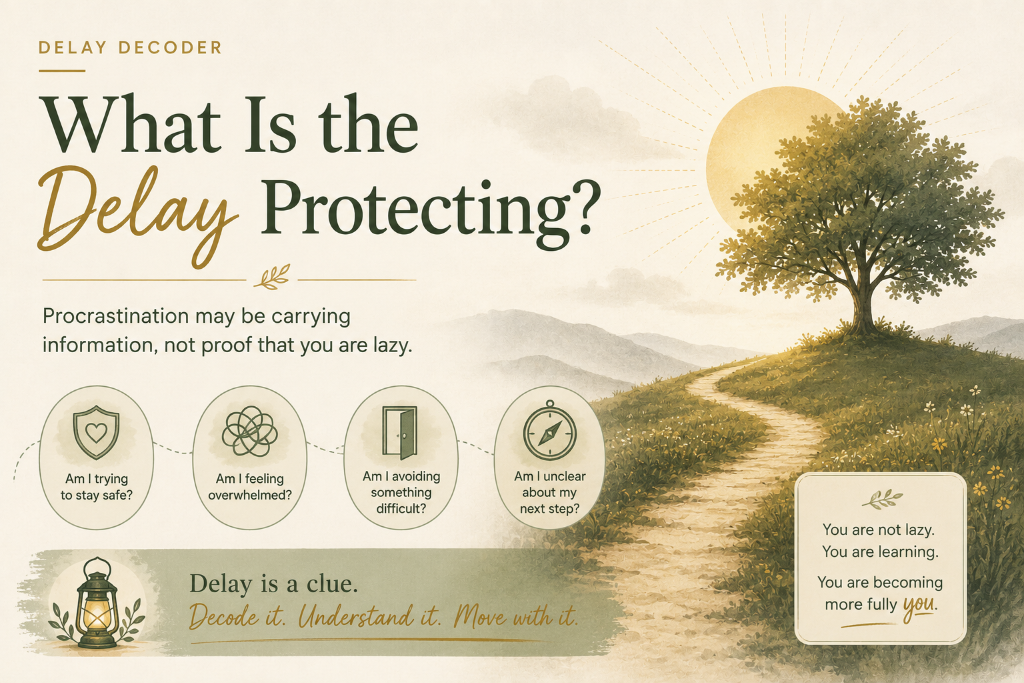 The Delay Decoder — what is the delay protecting? Procrastination may be carrying information, not proof that you are lazy.