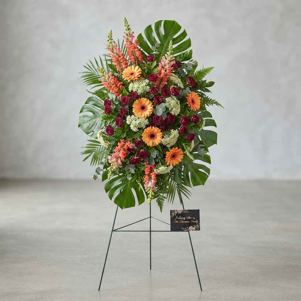 Orange & Coral Standing Spray
