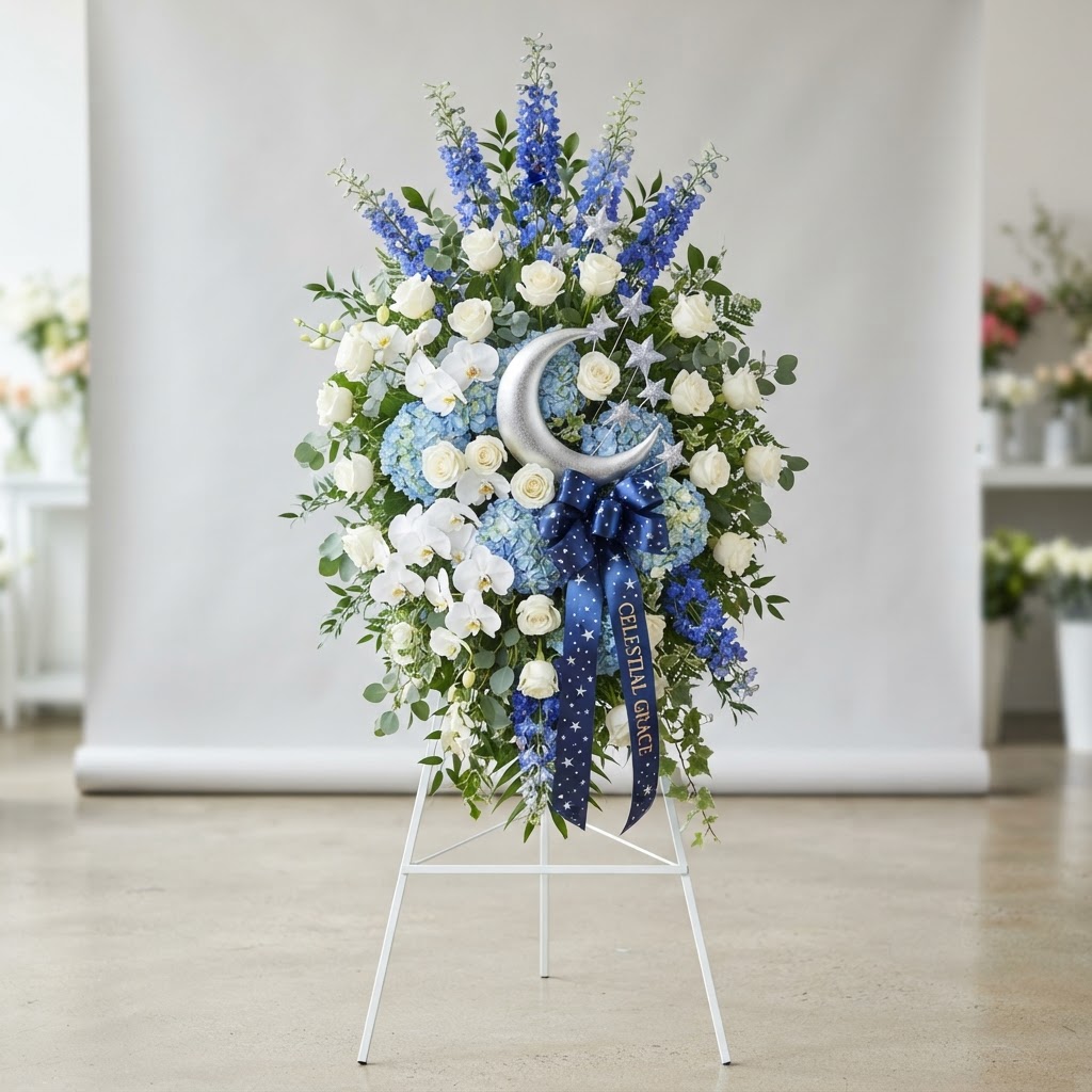 Celestial Blue Standing Spray