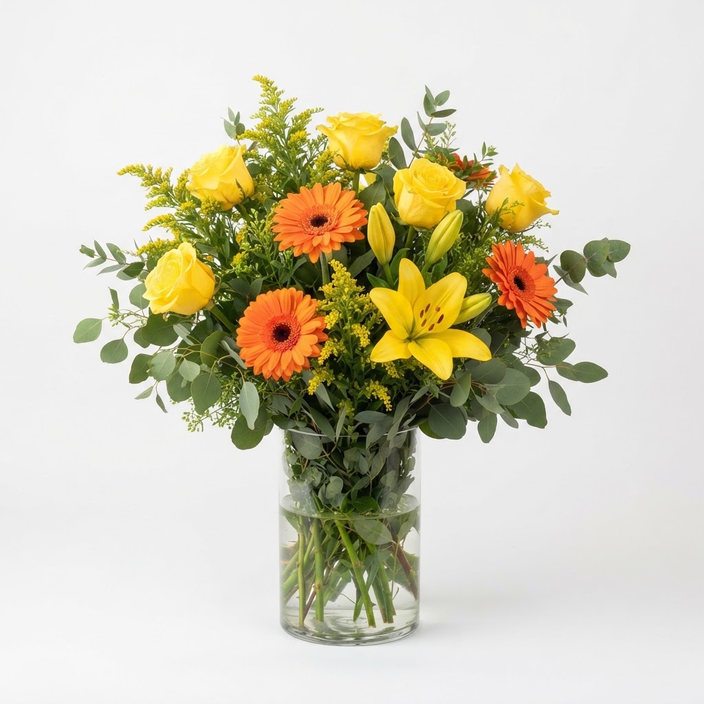 Citrus Burst Vase floral arrangement from Rainbow Flowers LLC in Florence, SC
