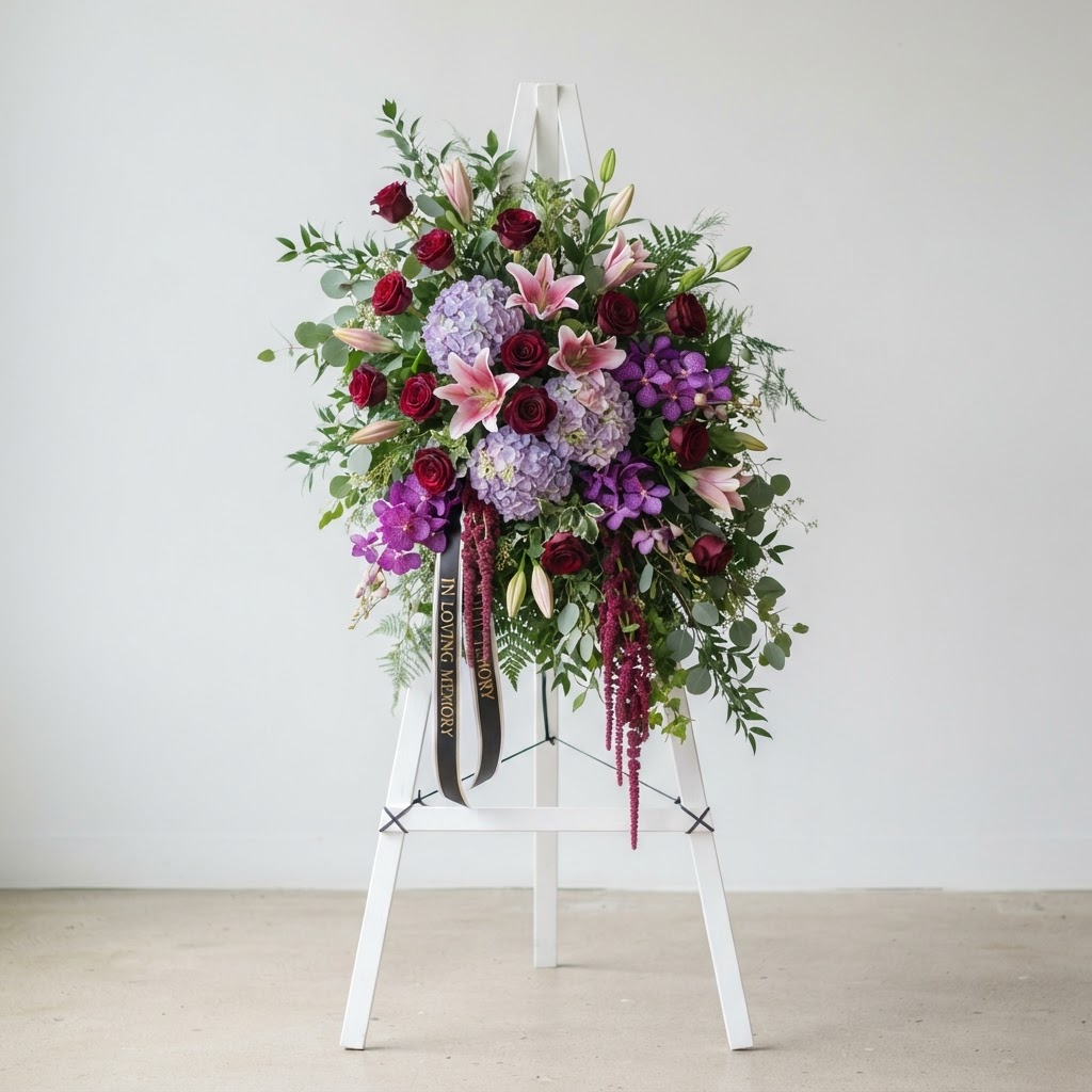 Burgundy & Plum Standing Spray