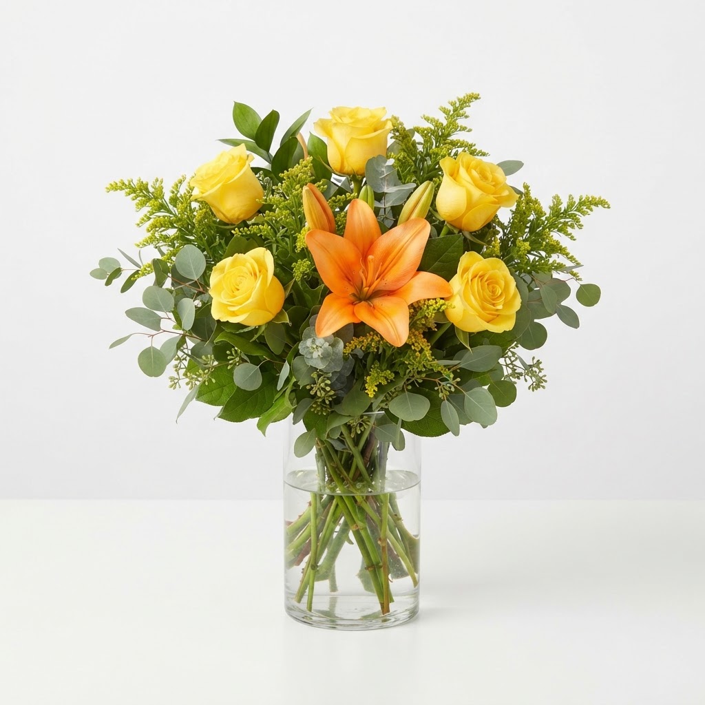 Summer Glory Vase floral arrangement from Rainbow Flowers LLC in Florence, SC