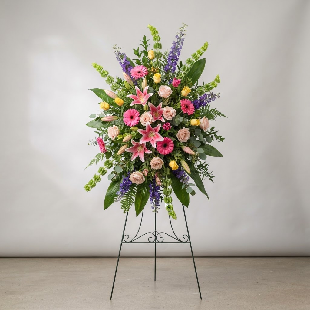Pink & Yellow Celebration Standing Spray