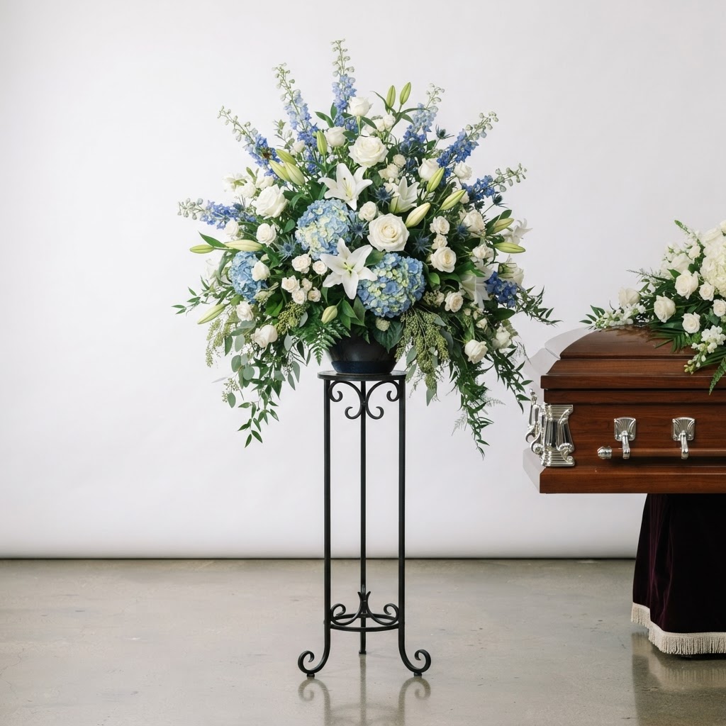 Blue Serenity Pedestal Arrangement
