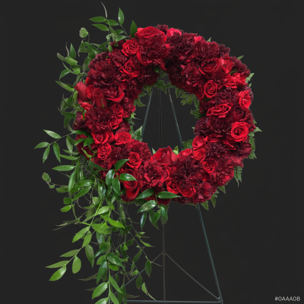 Crimson Rose Wreath