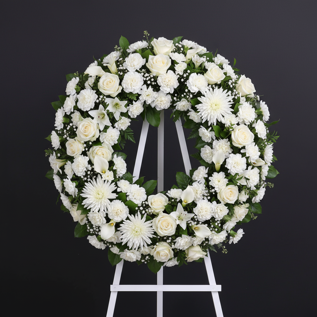 Pure White Elegance Wreath